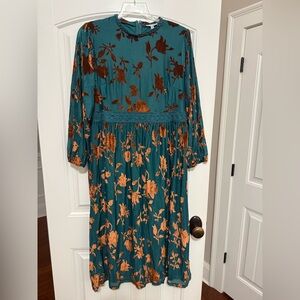 Baltic Born Christine Velvet Embossed Midi Dress